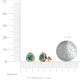 4 - Alkina Emerald and Diamond Stud Earrings 