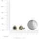 4 - Alkina Diamond and Lab Created Alexandrite Stud Earrings 