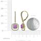 3 - Turia Amethyst and Diamond Double Halo Dangling Earrings 