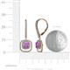 3 - Turia Amethyst and Diamond Double Halo Dangling Earrings 