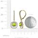 3 - Turia Peridot and Diamond Double Halo Dangling Earrings 
