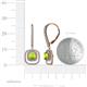 3 - Turia Peridot and Diamond Double Halo Dangling Earrings 