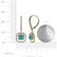 3 - Turia London Blue Topaz and Diamond Double Halo Dangling Earrings 