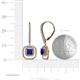 3 - Turia Blue Sapphire and Diamond Double Halo Dangling Earrings 