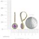 4 - Mavra 3.5mm Amethyst and Diamond Double Halo Dangling Earrings 