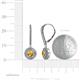 4 - Mavra 3.5mm Citrine and Diamond Double Halo Dangling Earrings 