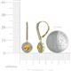 4 - Mavra 3.5mm Citrine and Diamond Double Halo Dangling Earrings 