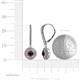 4 - Mavra 3.5mm Red Garnet and Diamond Double Halo Dangling Earrings 