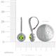 4 - Mavra 3.5mm Peridot and Diamond Double Halo Dangling Earrings 
