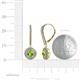 4 - Mavra 3.5mm Peridot and Diamond Double Halo Dangling Earrings 