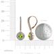 4 - Mavra 3.5mm Peridot and Diamond Double Halo Dangling Earrings 