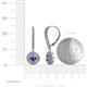 4 - Mavra 3.5mm Iolite and Diamond Double Halo Dangling Earrings 