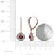4 - Mavra 3.5mm Ruby and Diamond Double Halo Dangling Earrings 