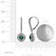 4 - Mavra 3.5mm Emerald and Diamond Double Halo Dangling Earrings 