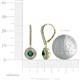 4 - Mavra 3.5mm Emerald and Diamond Double Halo Dangling Earrings 