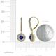4 - Mavra 3.5mm Blue Sapphire and Diamond Double Halo Dangling Earrings 