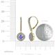 4 - Mavra 3.5mm Tanzanite and Diamond Double Halo Dangling Earrings 