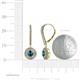 4 - Mavra 3.5mm Blue and White Diamond Double Halo Dangling Earrings 