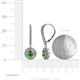 4 - Mavra 3.5mm Green Garnet and Diamond Double Halo Dangling Earrings 