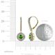 4 - Mavra 3.5mm Green Garnet and Diamond Double Halo Dangling Earrings 