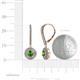4 - Mavra 3.5mm Green Garnet and Diamond Double Halo Dangling Earrings 