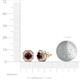 4 - Kaia Red Garnet and Diamond Halo Stud Earrings 