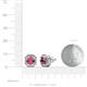 4 - Kaia Rhodolite Garnet and Diamond Halo Stud Earrings 