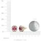 4 - Kaia Rhodolite Garnet and Diamond Halo Stud Earrings 