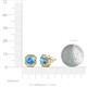 4 - Kaia Blue Topaz and Diamond Halo Stud Earrings 