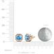 4 - Kaia Blue Topaz and Diamond Halo Stud Earrings 