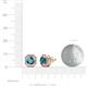 4 - Kaia London Blue Topaz and Diamond Halo Stud Earrings 