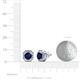 4 - Kaia Blue Sapphire and Diamond Halo Stud Earrings 
