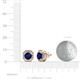 4 - Kaia Blue Sapphire and Diamond Halo Stud Earrings 