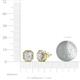 4 - Kaia White Sapphire and Diamond Halo Stud Earrings 