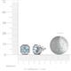 4 - Kaia Aquamarine and Diamond Halo Stud Earrings 
