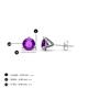 4 - Pema 4mm (0.40 ctw) Amethyst Martini Solitaire Stud Earrings 