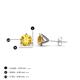 4 - Pema 4mm (0.40 ctw) Citrine Martini Solitaire Stud Earrings 