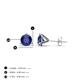 4 - Pema 4mm (0.40 ctw) Iolite Martini Solitaire Stud Earrings 