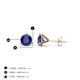 4 - Pema 4mm (0.40 ctw) Iolite Martini Solitaire Stud Earrings 