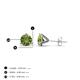 4 - Pema 4mm (0.63 ctw) Peridot Martini Solitaire Stud Earrings 