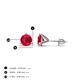 4 - Pema 4mm (0.53 ctw) Ruby Martini Solitaire Stud Earrings 