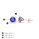 4 - Pema 4mm (0.48 ctw) Tanzanite Martini Solitaire Stud Earrings 