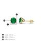4 - Pema 4mm (0.40 ctw) Emerald Martini Solitaire Stud Earrings 