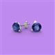 2 - Pema 5mm (0.80 ctw) Iolite Martini Solitaire Stud Earrings 