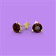 2 - Pema 5mm (1.26 ctw) Red Garnet Martini Solitaire Stud Earrings 