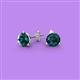 2 - Pema 5mm (1.00 ctw) London Blue Topaz Martini Solitaire Stud Earrings 