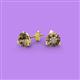 2 - Pema 5mm (0.95 ctw) Smoky Quartz Martini Solitaire Stud Earrings 