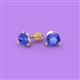 2 - Pema 5mm (0.95 ctw) Tanzanite Martini Solitaire Stud Earrings 