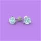 2 - Pema 5mm (0.80 ctw) Aquamarine Martini Solitaire Stud Earrings 