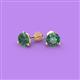 2 - Pema 5mm (1.00 ctw) Created Alexandrite Martini Solitaire Stud Earrings 